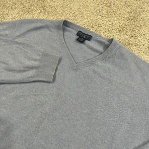 Joseph‎ & Lyman 100% Cashmere Blue Sweater S V Neck  Soft Lightweight Casual